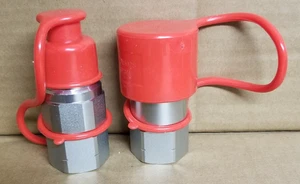 Schnellwechsler Set ISO 16028 SF 3/4 PF 3/4 mit Staubkappen - Bild 1 von 3