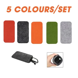 5x Soft Felt Cloth Reading Eye Glasses Pouch Case Portable Colorful Eyeglasses - Picture 1 of 13