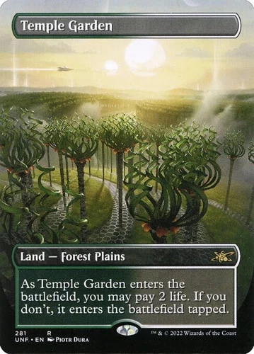Temple Garden - Foil Extended Art Unfinity NM MTG - Image 1 of 1