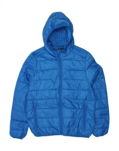 LONDON FOG Mens Herritage Fit Hooded Padded Jacket UK 38 Medium Blue ZH10 - Picture 1 of 3