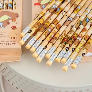 12Pcs Cartoon Capybara Pencil With Eraser Creative Kawaii Pencil Office Supplies - Picture 1 of 5