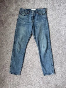 Levis Big E Wedgie Jeans Womens 29 Blue Denim Straight Button fly Western 29x27 - Picture 1 of 13