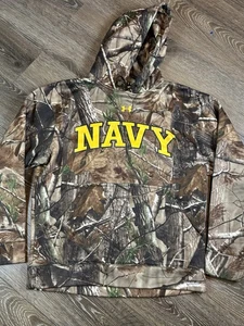 Under Armour Naval Academy Camo Hoodie Sweatshirt Adult Small Navy - Picture 1 of 6