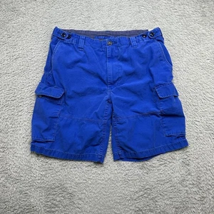Polo Ralph Lauren Cargo Shorts Mens 36 Blue Canvas Pockets Drill Khaki - Picture 1 of 11
