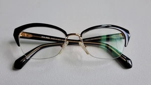 MIU MIU VMU50L 52-17 LAX-101 140 NEGRO Dorado Italia Gafas Monturas Ojo de Gato - Imagen 1 de 22