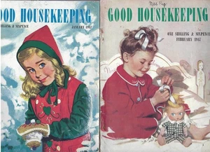 GOOD HOUSEKEEPING Jan & Feb 1947 Vintage Magazine Mid Century Home Fashion Food - Picture 1 of 1
