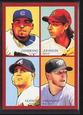 Carlos Zambrano / Randy Johnson 2009 Upper Deck Goudey 4-in-1 #35-91 - Image 1 of 2