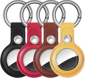 Air Tag Holder Leather for Apple AirTags Tracker, 4 Pack Protective AirTag Case - Picture 1 of 6