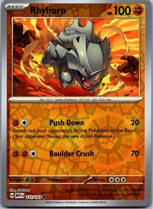 Rhyhorn 111/165 - SV: Scarlet & Violet 151 Reverse Holo - Bild 1 von 2
