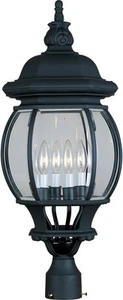 Maxim Lighting 1038BK Crown Hill 4 Light 27 inch Black Outdoor Pole/Post Lantern - Picture 1 of 2