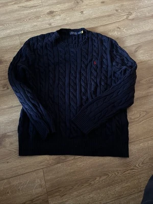 Men’s Ralph Lauren Navy Blue Jumper Size XL - Image 1 of 3