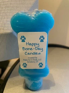 NEU Hund Geburtstag Haustier Hündchen Party BLAUE Kerze PupCake, Kuchen Topper Party Geschenk - Bild 1 von 5