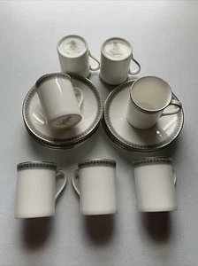 Royal Doulton Ravenswood Demitasse Tasse & Untertasse Bone China England 7-teiliges Set - Bild 1 von 17