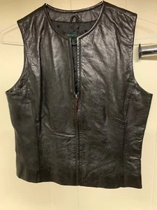 Studio Siena schwarze Lederweste Gr: S ~ gefüttert - Bild 1 von 2