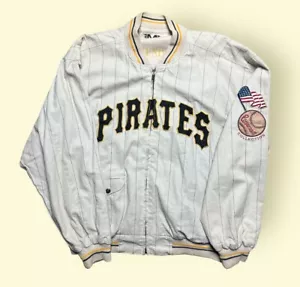 Vintage Pittsburgh Pirates Pin Striped Jacket 1990s Mirage Men’s XL Cooperstown - Picture 1 of 8