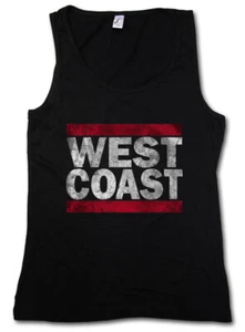 WEST COAST DAMEN TANK TOP Run Fun DMC USA United States New City Band Side East - Picture 1 of 1
