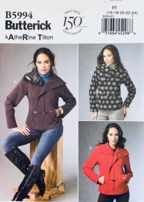 Butterick Sewing Pattern B5994 | Misses Unlined Jacket | Sizes 16 - 24 NEW - Image 1 of 3