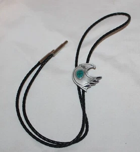 SISKIYOU Bolo Slide Tie Pewter Eagle Head Totem Cowboy American Southwest BTL 12 - Picture 1 of 7