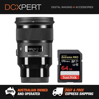 SIGMA 50MM F/1.4 DG HSM ART LENS FOR L-MOUNT (4311969) + BONUS SD CARD - image 1 of 4