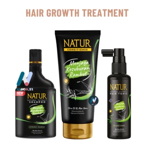 NATUR Aloe Vera Nourishing Stimulate HAIR GROWTH TREATMENT Thicker Strong Hair - Picture 1 of 15