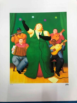 Fernando Botero Lithographie Off Set CM 50x65 Signature Sur Dalle avec Rapport - Photo 1/4