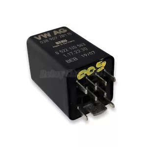 500-Audi VW (02-11) Glow Plugs 9-Pin Black Relay No 457 038907281B 0522120503 - Picture 1 of 6
