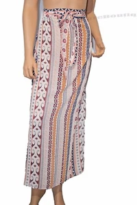 New Pink print Maxi skirt cover-up swimwear - Picture 1 of 3