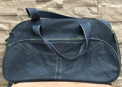 KIPLING 蓝色旅行行李肩斜挎包叠印钱标志衬里 — 第 1/4 张图片