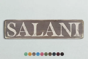 Letrero de madera estilo vintage SALANI. Shabby Chic Retro Hogar Regalo - Imagen 1 de 2