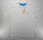 $54 Tommy Bahama Mens Large New Bali SS White Pocket T-Shirt Marlin Logo