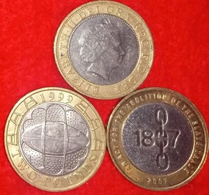 £6 Queen Elizabeth II QE2 3 £2 Two Pound Coins Bank of England 1999 '07 Quid GBP - Picture 1 of 1