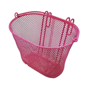 Kinder Fahrradkorb pink Lenkerkorb Metall vorne Korb Kinder Fahrrad 20x18x10cm - Bild 1 von 2