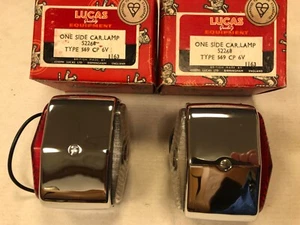 BSA — SET OF 2 SIDECAR LAMPS — LUCAS L569 CHROMED CAP — 2 SIDECAR SIDECAR LIGHTS - Picture 1 of 24