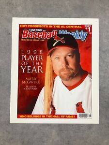 Baseball Weekly PHOTO PROOF 12x14.5 Cardinals 1998 Issue Mark McGwire RARE!