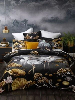 MM Linen Orient Quilt Cover Set Midnight - Image 1 of 2