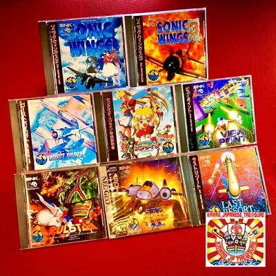 Lot 8 Neo Geo CD Shooter Game Sonic Ghost Twinkle View Pulstar ASO Resort Japan - Image 1 of 2