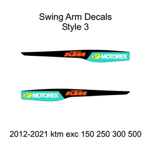 2012-2021 KTM EXC 150-500 Swing Arm Decals Style 3 Free Shipping!!! - Picture 1 of 1