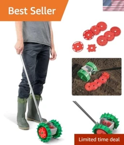 Versatile Seed Planter Tool with 5 Seed Disks for All Vegetables - Green/Red - Picture 1 of 6