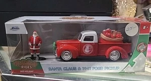Jada Toys 2022 Holiday Rides with Santa Figure and 1941 Ford Pickup 1/32nd Scale - Picture 1 of 5