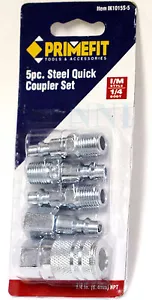 5 Pc 1/4" Steel Quick Connect Coupler Set I/M Industrial IK1015S-5 Primefit - Picture 1 of 11