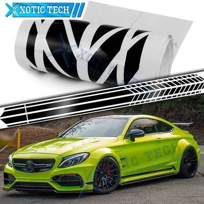 For Mercedes Benz 2000-up Car Side Body Door Glossy Black Decal Vinyl Sticker - Image 1 of 4