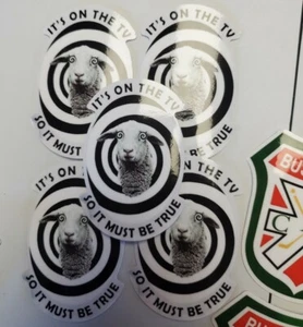 MK-Ultra Stickers 5 pack LOT Operation Mockingbird CIA FAKE NEWS π SHIPPING - Foto 1 di 12