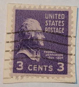 Briefmarken USA ~ Thomas Jefferson (lila 3 Cent) ~ A01 - Bild 1 von 6