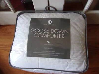Hotel Collection White Goose Down Light Weight Down Full/Queen Comforter $600 - Image 1 of 3