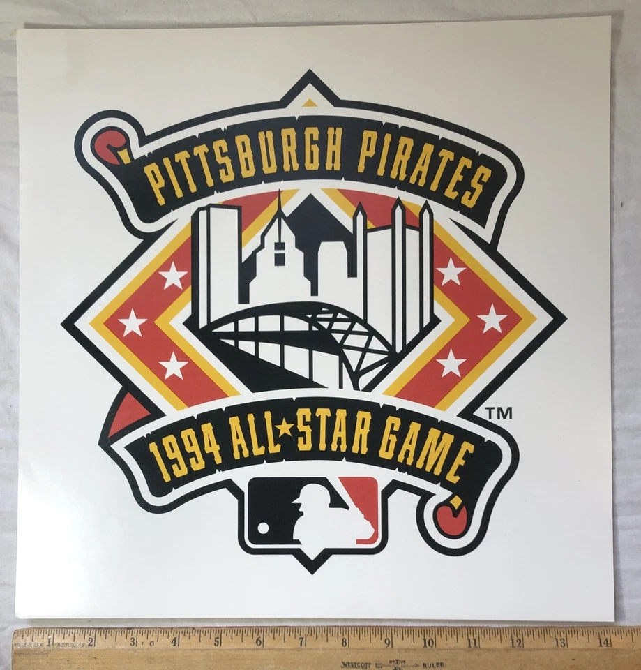1994 All Star Game Logo 14” x 14” Poster MLB Baseball Pittsburgh Pirates Sign - Image 1 of 1