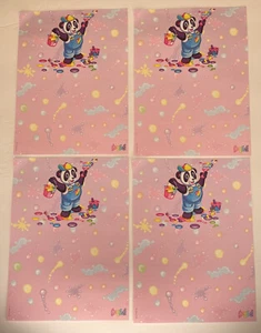 Vintage Lisa Frank Panda Malerpapier Menge 8 Blatt Schreibwaren - Bild 1 von 3