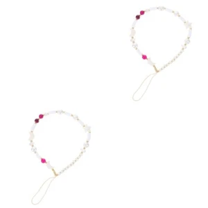 2 Pieces Fünf-Punkte Star Moon Mobile Kette Fräulein Handy-Kettenperlen - Zdjęcie 1 z 12