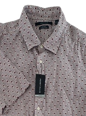 Perry Ellis The Untucked Shirt Mens XLT Short Sleeve 100% Linen - Image 1 of 4
