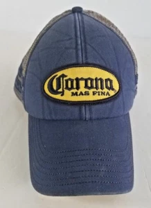 Corona Beer Mas Fina Bio-Domes Curvo Bill Snap Back Sombrero Azul Gris Amarillo - Imagen 1 de 8