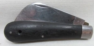 Camillus # 1 Pocket Knife Hawkbill  NY USA Wood  Handles - Picture 1 of 6